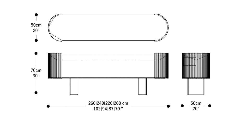 Imagem das dimensões principais do produto